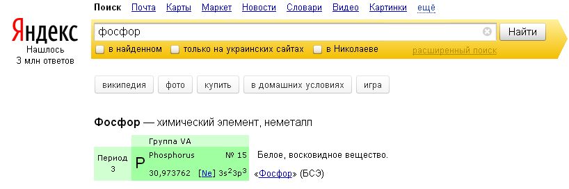 Yandex химик